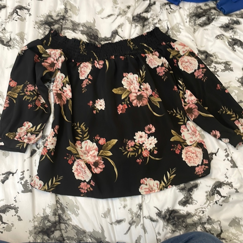 Floral off the shoulder top